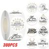 100-500pcs Merry Christmas Sticker , Round Adhesive Decoration Sticker for Cards Envelope Seal Xmas Gift Wraps Box Bags