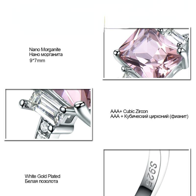 Gica Gema S925 Чистое Серебро Морской Синий Топаз Квадратное Персонализированное Высококачественное Кольцо Для Женщин Модное Классическое Свадебное Обручальное Ювелирное Подарок