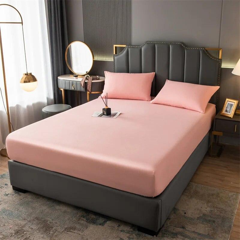 Водостойкая эластичная европейская двуспальная односпальная кровать, простыня, наматрасник, покрывало на линии кровати, серая пара 180x200 200x220