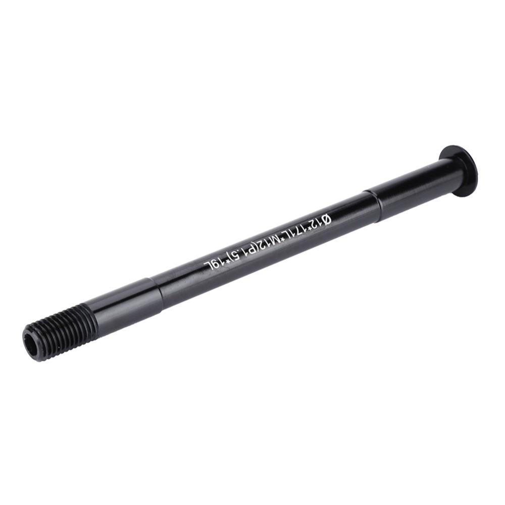 Durable M12 X 1.5 Thread Bike Thru Axle Black Aluminium Alloy Front Hubs Lightweight Fork Thru Axle for Road Bike,Mountain Bike