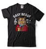 Футболка с саксофоном Saxy Beast T Футболка для музыканта T-T-shirt Футболка с тигром в стиле хипстер T Подарок для папы