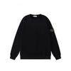 Classic Stone Heavyweight American Streetwear Crewneck Long Sleeve Hoodie With Embroidered Patch Unisex Loose Fit