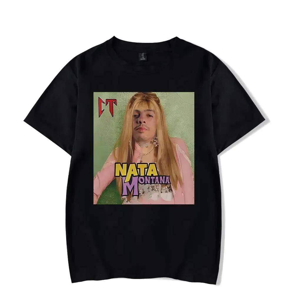 Natanael Cano Nata Montana Cotton T-shirt UnisexFashion Short Sleeve T Shirt Streetwear Singer Hip Hop Tee Summer Clothes