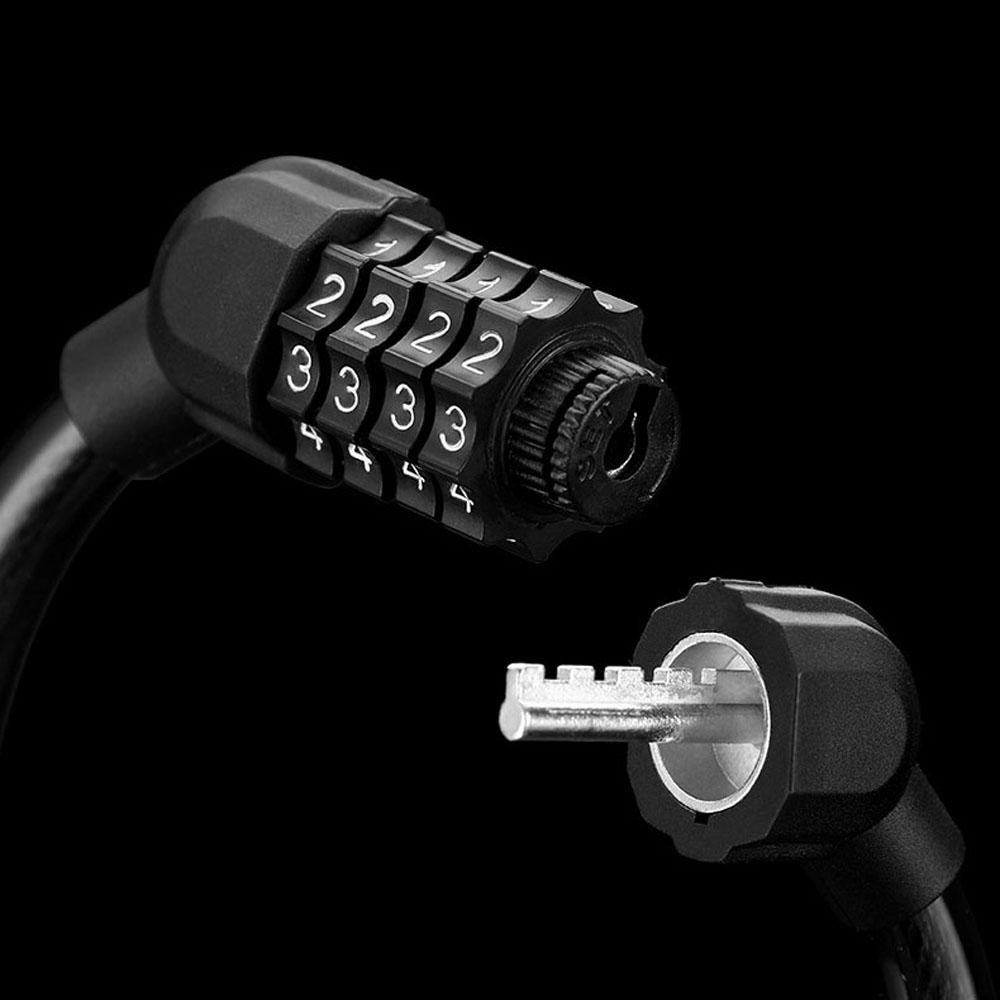 Велосипедный замок с цифровым кодом, сбрасываемый тросом, пароль, аксессуары для велосипеда, замок безопасности