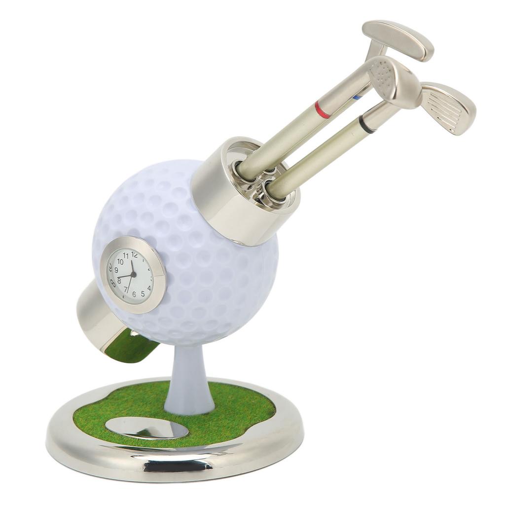 Набор подставок для ручек для гольфа, имитация, цинковый сплав, часы, контейнер для ручек, для подарка отцу, украшение