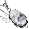 Ожерелье Crazy Lace Agate Gemstone Handmade Antique Silver Jewelry 2.25"