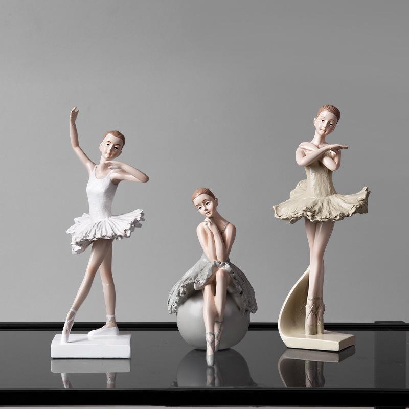 Nordic Creative Ballet Girl Decorations Ins Wind Dancer Model Room Princess Room Soft Decoration Home Decoration