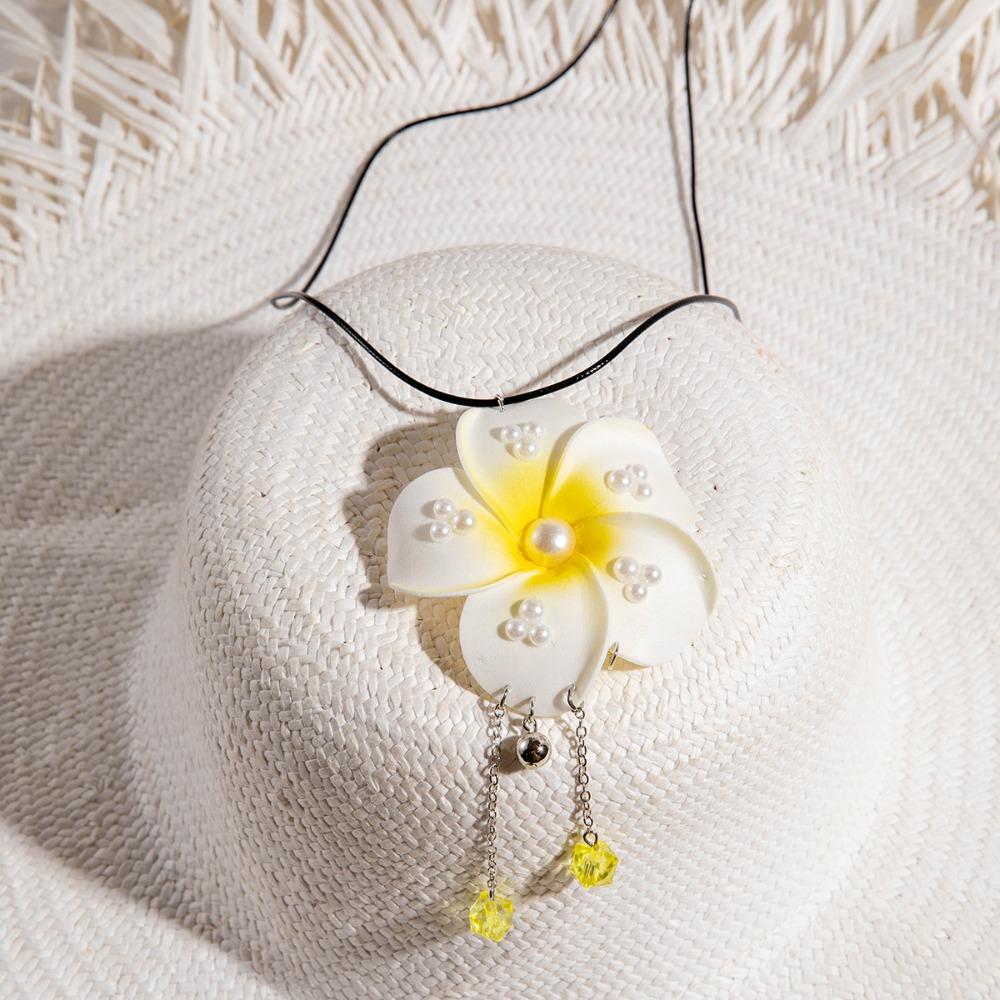 Drawstring Butterfly Orchid Clavicle Chain Lace Up Korean Style Choker Flower Necklace Jewelry