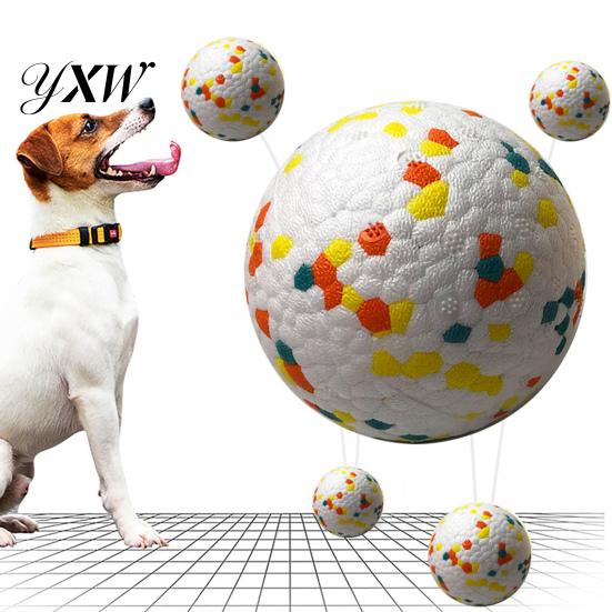 Anti-obesity Dog Ball Toy High Elastic Bite Resistant Anxiety Relief with Outdoor Unique 3D Protrusions for Aggressive Chewers Interactive Pet