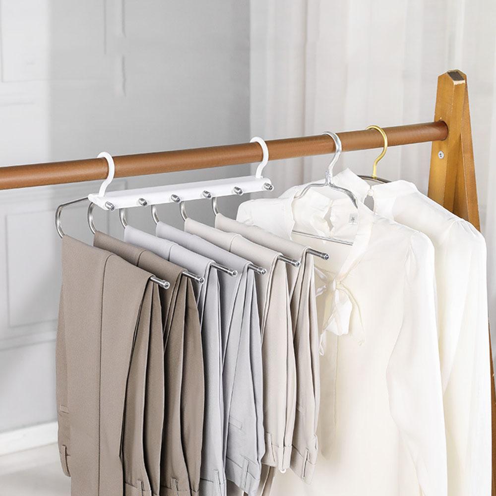 6 в 1 вешалки для брюк вешалки для одежды из нержавеющей стали вешалки для брюк экономия места вешалки для гардероба вешалка для одежды вешалки для одежды вешалка для брюк ангары