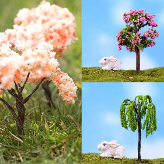 Miniature Tree Fairy Garden Decor Dollhouse Plant Pot Figurine DIY Craft Ornament