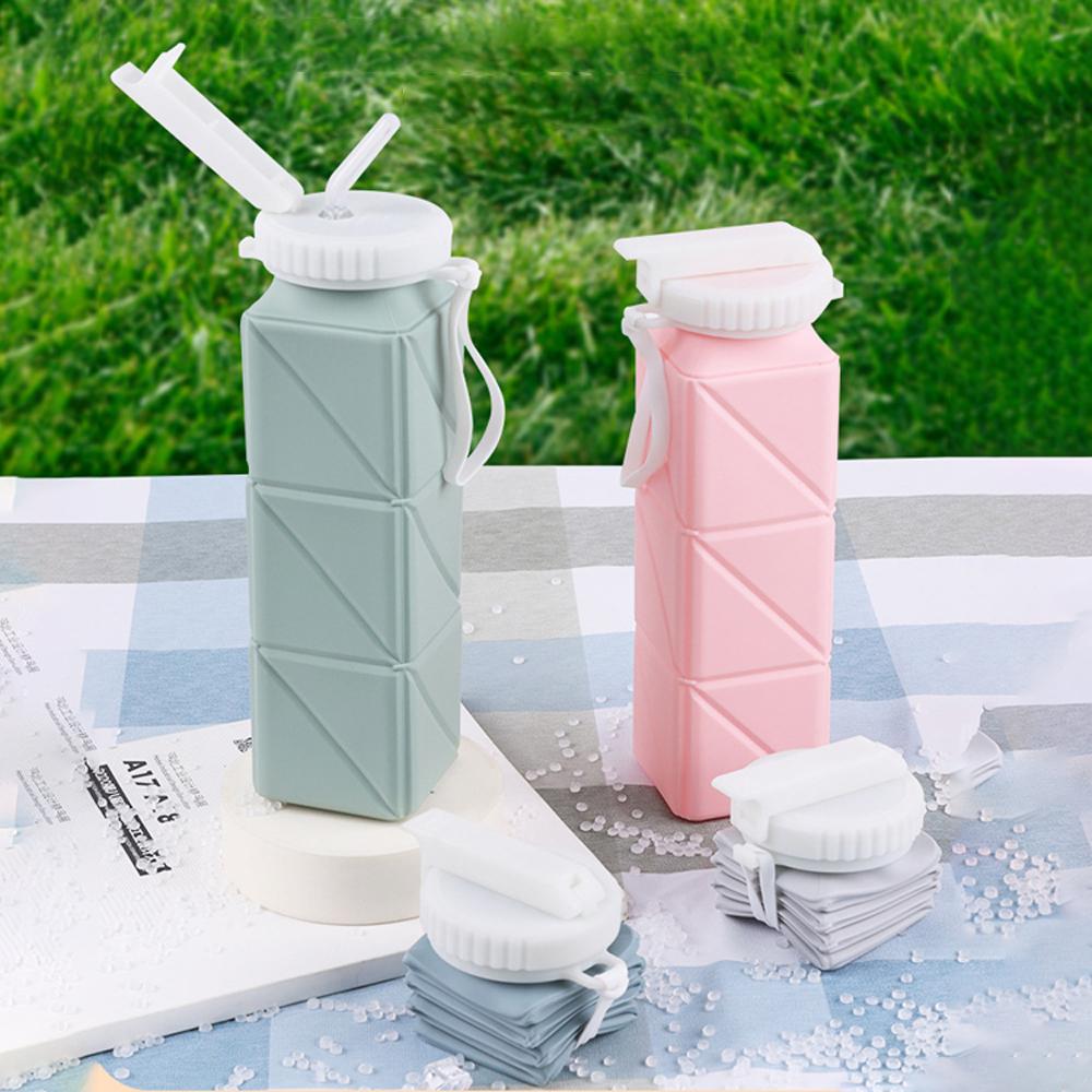 Collapsible Water Bottles Portable Silicone Travel Bottles Leakproof Reusable Water Cups for Gym