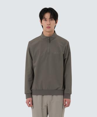 Свитшот с полумолнией SNOWPEAK APPAREL Lago (S25Fmtzt32) Темный хаки