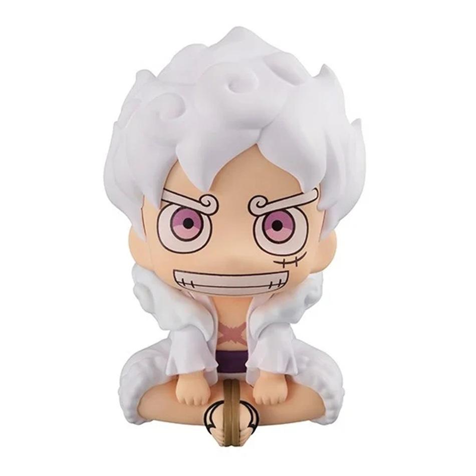 ONE PIECE Anime Monkey D. Luffy Action Figure - Q Version Look up Gear 5 PVC Collectible Model Doll Toy