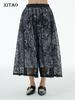 Xitao Сетчатые широкие брюки с модным принтом, женские брюки WMD6824