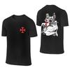 Мужская футболка на заказ с изображением меча тамплиера и крестоносца, 100% хлопок, футболка с коротким рукавом, свободный крой, одежда, подарок