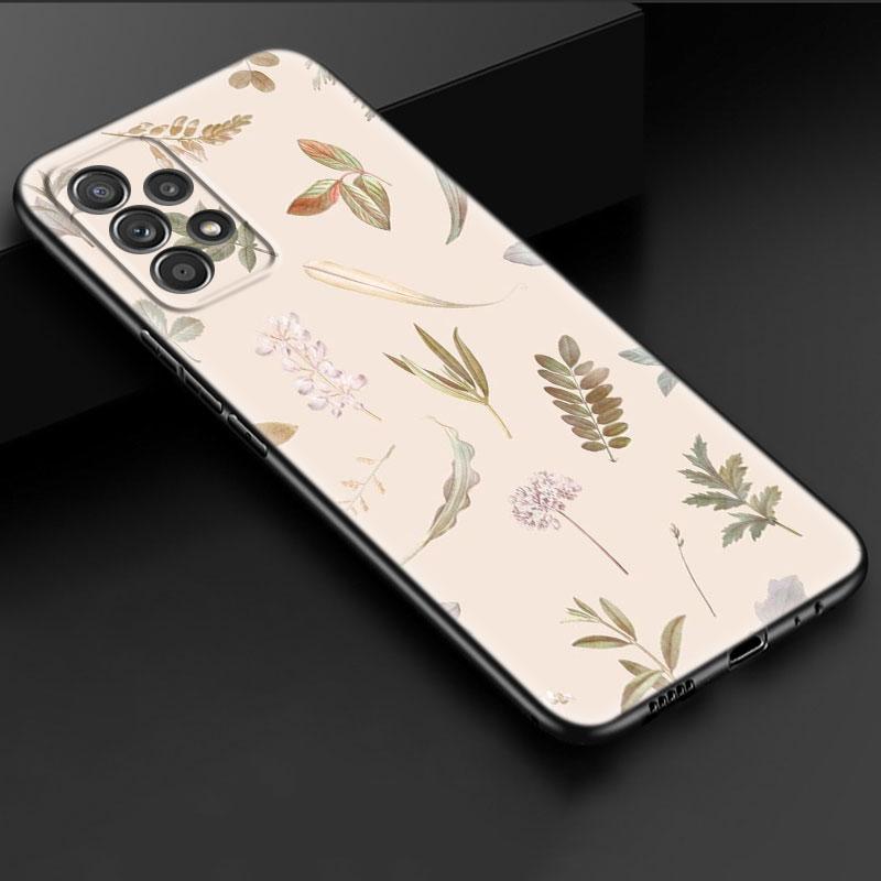 Чехол для телефона с цветочным листом для iPhone Samsung Galaxy Redmi Xiaomi Oppo OnePlus Note SA 7 8 9 10 11 12 13 14 20 21 22 23 53 54 Pro Max Plus Ultra TPU Soft