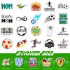 50 Наклеек Temu Green Football Американские Детские Футбольные Наклейки Футбольные Наклейки