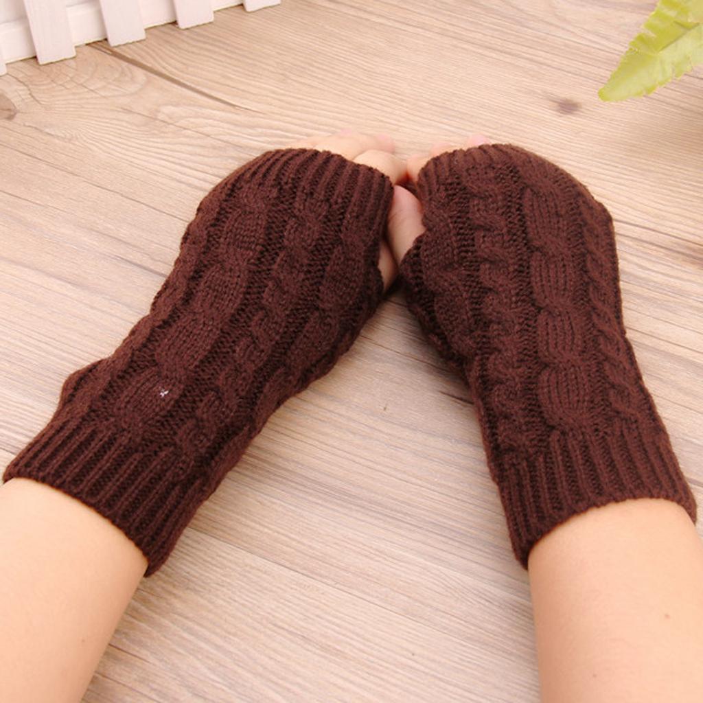 Women's Winter Knitted Stretch Keep Warm Riding Gloves With Mobile Phone