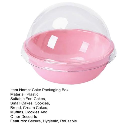 Набор из 50 шт. коробок для упаковки тортов, прозрачные пластиковые мини-коробки для кексов с надежной крышкой, подарочная коробка для выпечки для маленьких тортов, пирожных, десертов, печенья