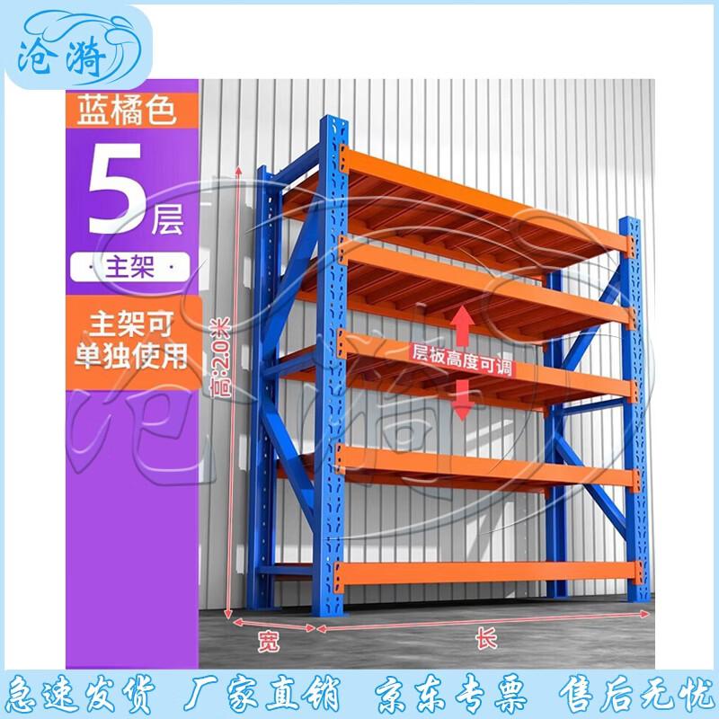 Cangyi 5-Tier Light Duty Storage Rack (Blue/Orange)