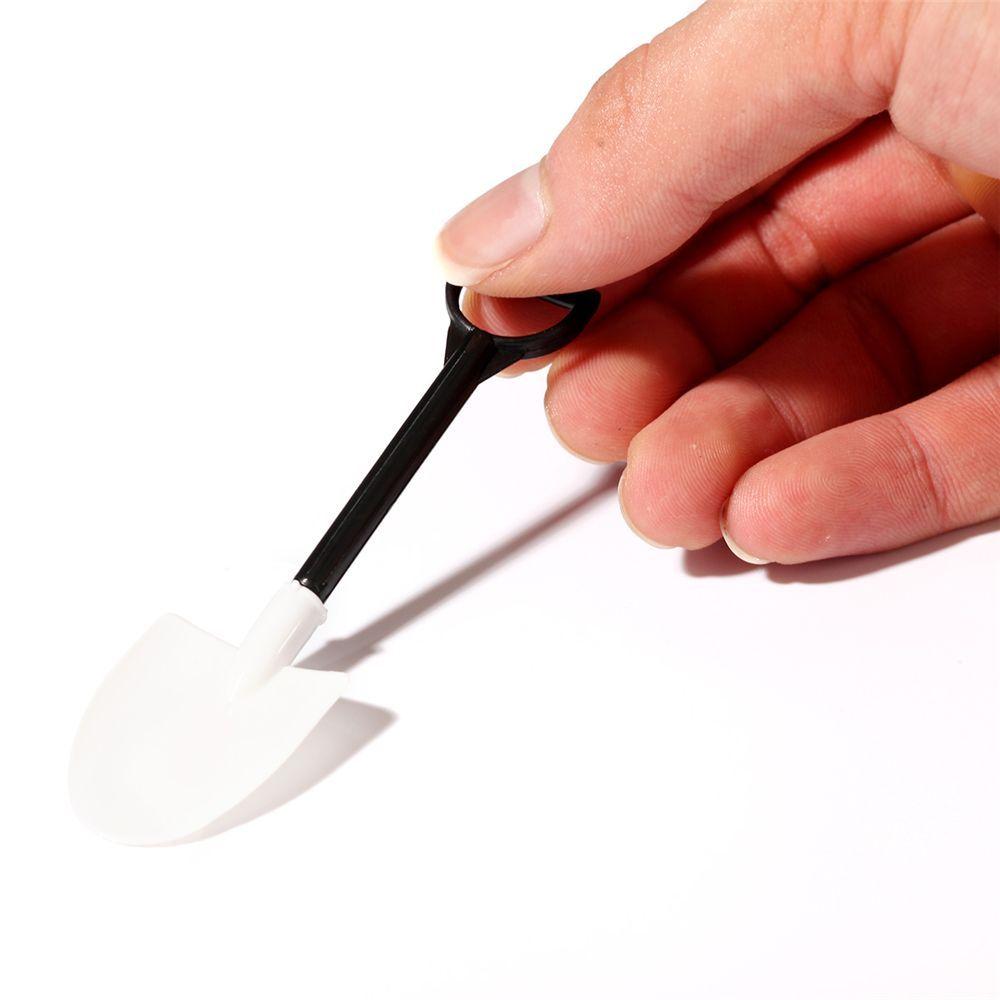 100 Pcs/lot Garden Disposable Party Cutlery Shovel Shape Cake Scoop Dessert Stick Ice Cream Spoon