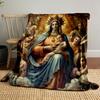Virgin Mary Baby Angels Printed Blanket  Printed Blanket for Living Room Bed Couch lunch break Soft Cozy Blanket for Friend's festival Gift