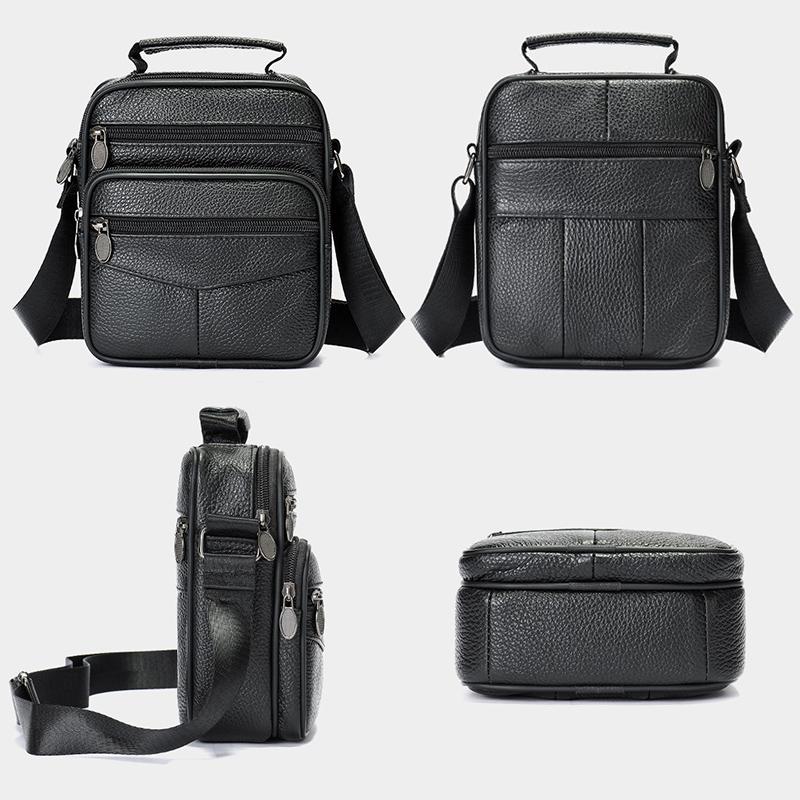 Новая вертикальная мужская сумка через плечо из натуральной кожи, повседневная сумка через плечо из натуральной кожи, регулируемая сумка через плечо для деловых поездок и поездок на работу из кожи
