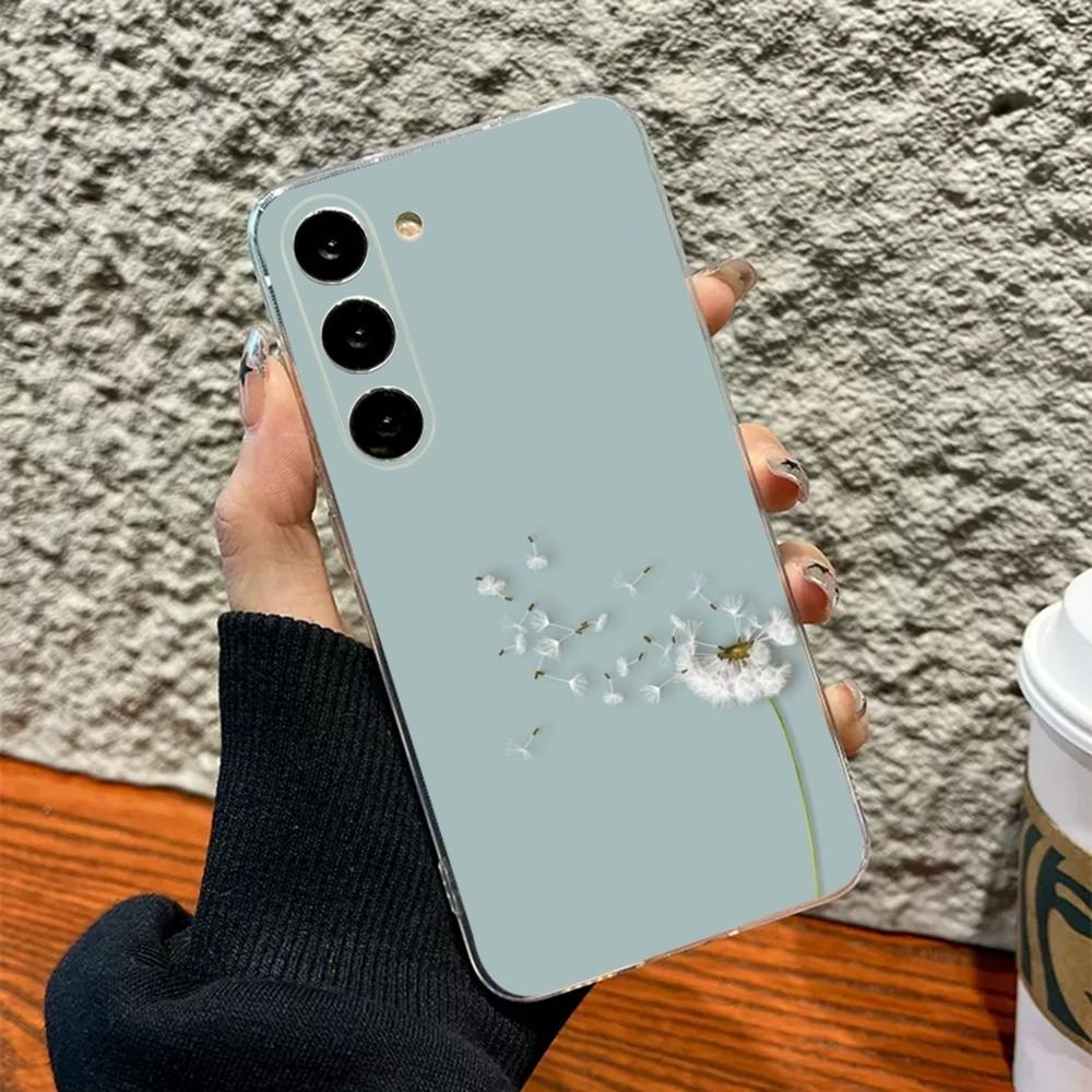 Чехол для телефона 'Цветы одуванчика' Силиконовый чехол для Samsung S30, S23, S21, S22, S20 Ultra, S20 FE lite, S10, S9, S8 Plus Прозрачный