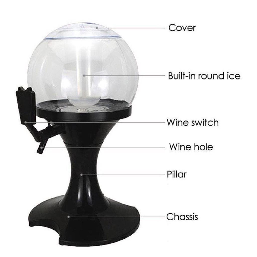 Машина для розлива пива Посуда для питья Прозрачный слой Дизайн Заправка Бар Ледяное ядро Пиво Кухня Напиток Вино 22X50СМ