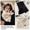 Knitted Knitted Scarf Solid Color Neck Warmer Fashion Cross Scarf  Women