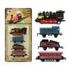 Simulation Retro Steam Train Toy Kit Pull Back Simulation Steam Train Model Toys for Boys and Girls