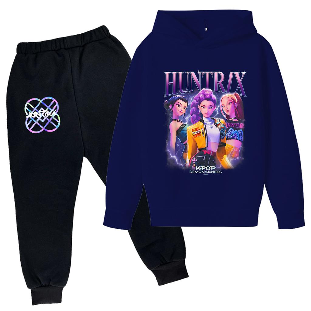 Плюшевые брюки с длинными рукавами, свободный пуловер с капюшоном для детей