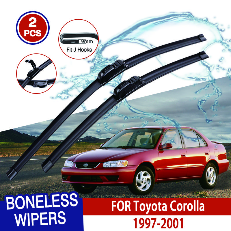 Для Toyota Corolla 1997-2001 автомобильный стеклоочиститель U-образный мягкий резиновый бескаркасный без кронштейна автомобильные дворники 20"+18"