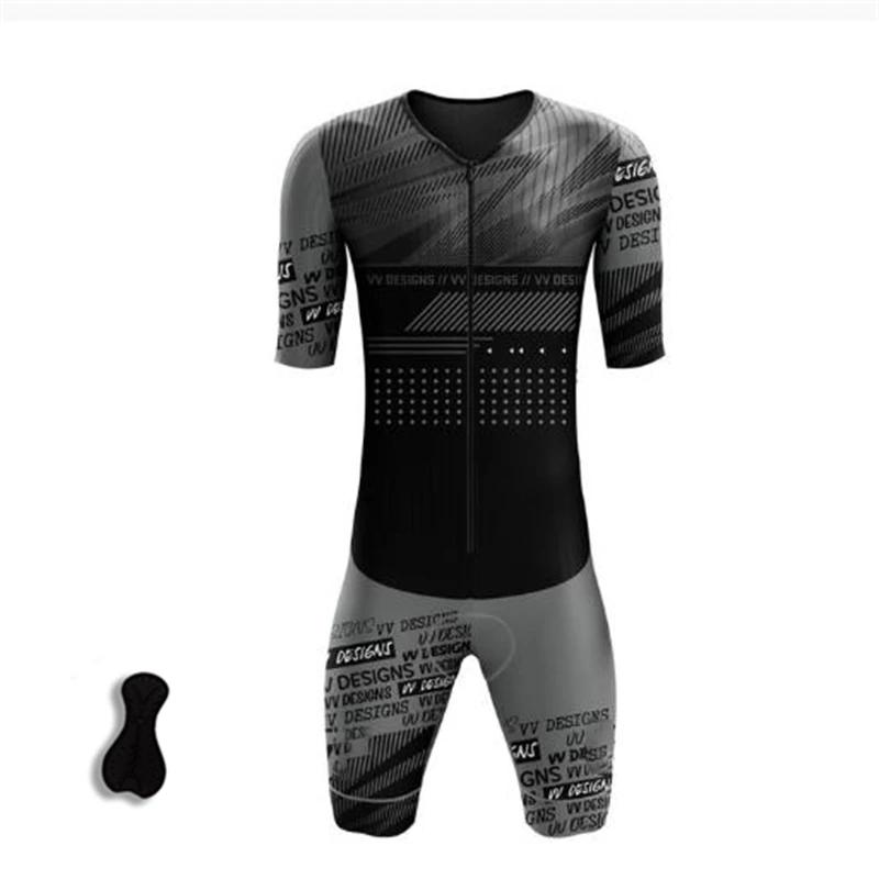 Wholesale Man's Custom Team Cycling Clothing Design Professional Cycling Jersey Triathlon Jumpsuit , Running Clothing Jumpsuit