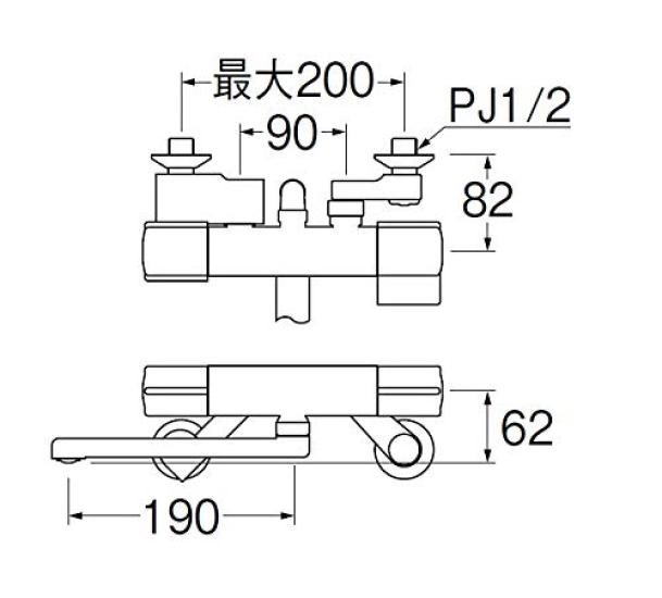 SANEI Thermostatic Shower Mixer Faucet SK18C-T5L19