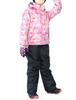 VAXPOT and Junior Ski Wear Set and Resistant To Adjustable 150cm (Backspot) Kids' (Top Bottoms) [Water 2000mm, Size, Padded] VA-2030 TA-PNK/BLK
