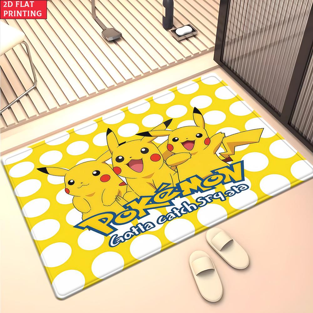 Cute Yellow Cartoon Character Area Rug Anti Slip Washable Floor Mat For Kids Bedroom Living Room Game Bedroom Home Decor Carpet