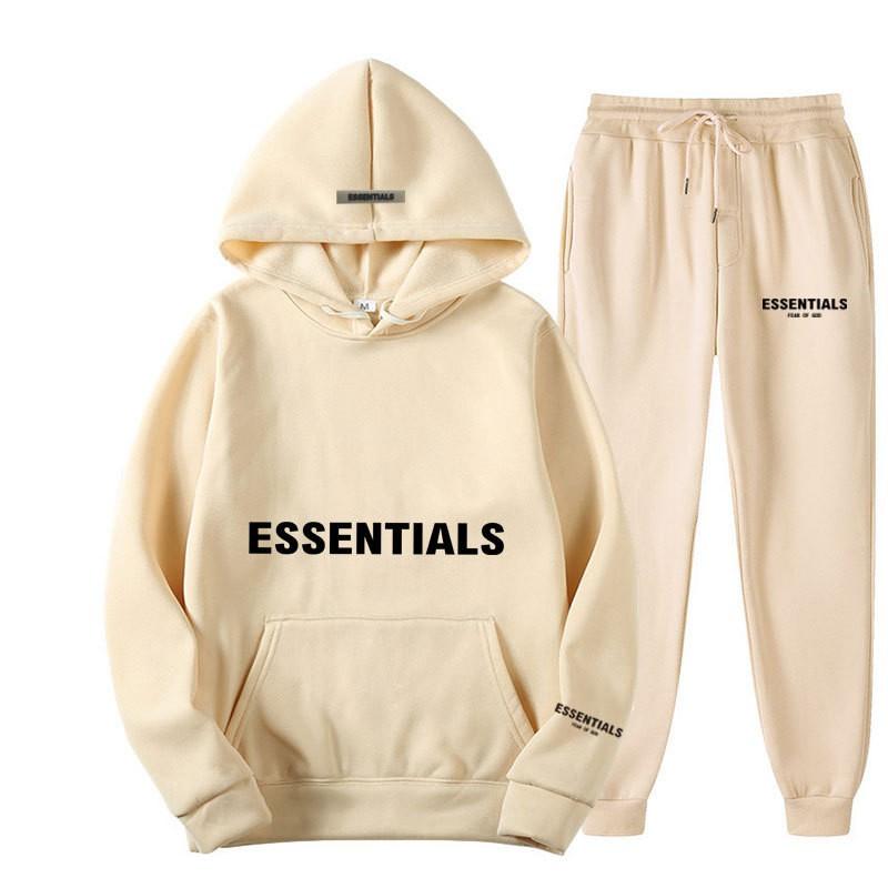 FEAR OF GOD ESSENTIALS Женский спортивный костюм Худи Брюки-джоггеры Подростковые Девочки Повседневный Хип-хоп Уличная одежда