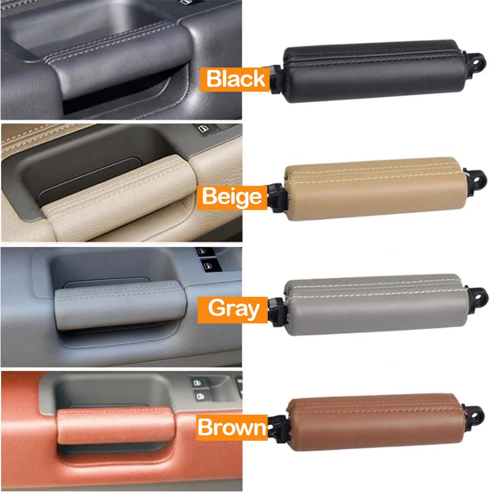 Car Interior Left Right Hand Driver Door Leather Pull Handle For Volkswagen VW Touareg 2003 2004 2005 2006 2007 2008 2009 2010