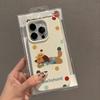 Polka Dot Dachshund for Apple 16 PROMAX Phone Case for IPhone 14 Cartoon 15 Lychee Pattern 13 Soft Shell 12