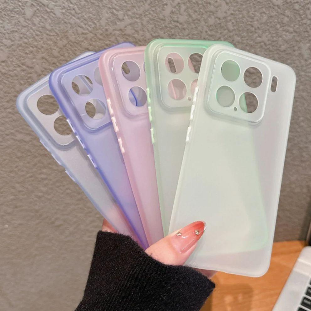 Fashion Slim Matte Neon Candy Soft TPU Phone Case For Xiaomi 15 14 13 12 12S 11 RedMi K80 K70 K60 Pro Ultra Thin Frosted Cover