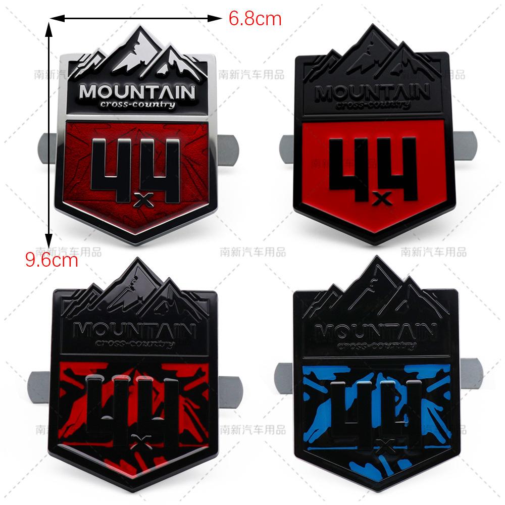 Metal Car Grille Fender Badge Cross-country Mountain 4X4 Emblem For Jeep Grand Cherokee Wrangler Compass Patriot Accessories yt1