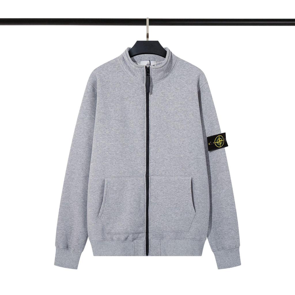 Толстовка на молнии с воротником-стойкой Cross Classic Stone из плотного флиса