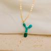 Meier 26 bubble letter necklace pendant accessory - trendy colorful enamel copper clavicle chain