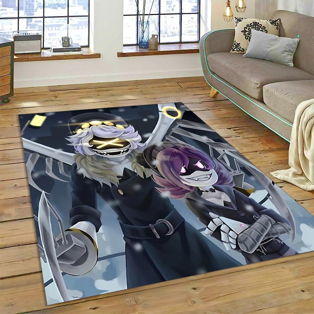 2025 New Style Murder Drones Uzi V Cartoon Robot Rug Carpet for Living Room Bedroom Home Decor, Floor Mat Non-slip Sofa Doormat