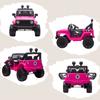 Kinder Electric Car 12V Electric Children s Car With Remote Control 2 Motor LED Horn For Children Aged 3 6 Years 100x65x72 Cm Pink