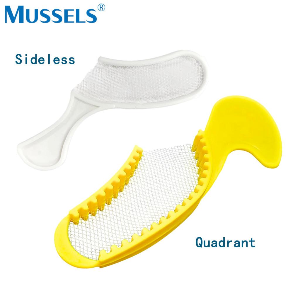 40Pcs/Set Dental Bite Impression Trays Triple Registration Net Denture Tray With Mesh Disposable Plastic Teeth Holder Half Arch