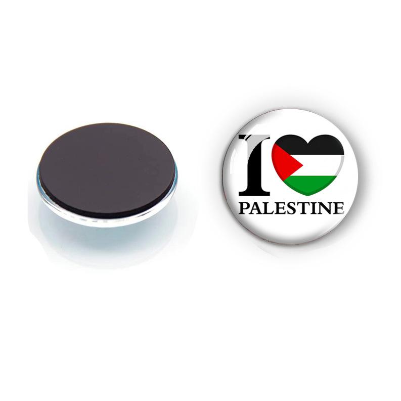 Palestine Flag Fridge Magnet, Time Gem Soft Magnetic Whiteboard Decorative 30mm
