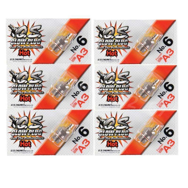 RC Parts Glow Plug OS O.S. Former A3 No.6 #6 Standard Glow Plug Spark Hot For RC Car Truck Nitro Engine